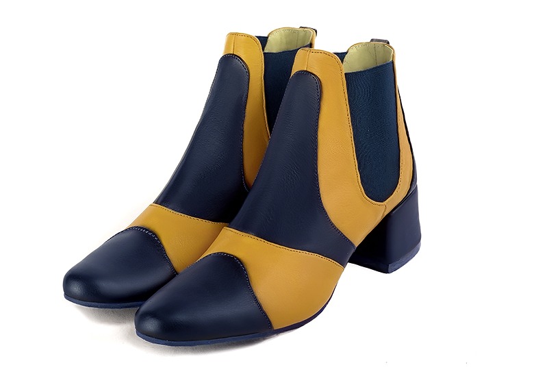 Mustard yellow dress booties for women - Florence KOOIJMAN